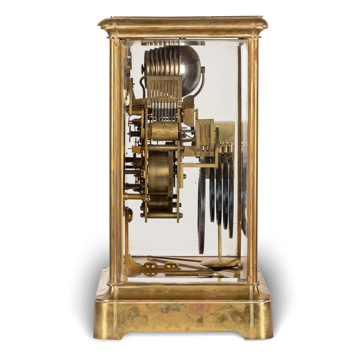British 19th Century Victorian Gilt-Brass Monumental Mantel Clock, c.1870