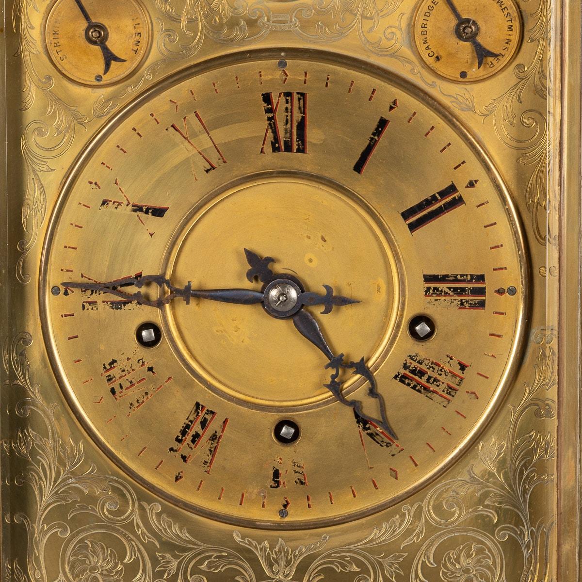 19th Century Victorian Gilt-Brass Monumental Mantel Clock, c.1870 3