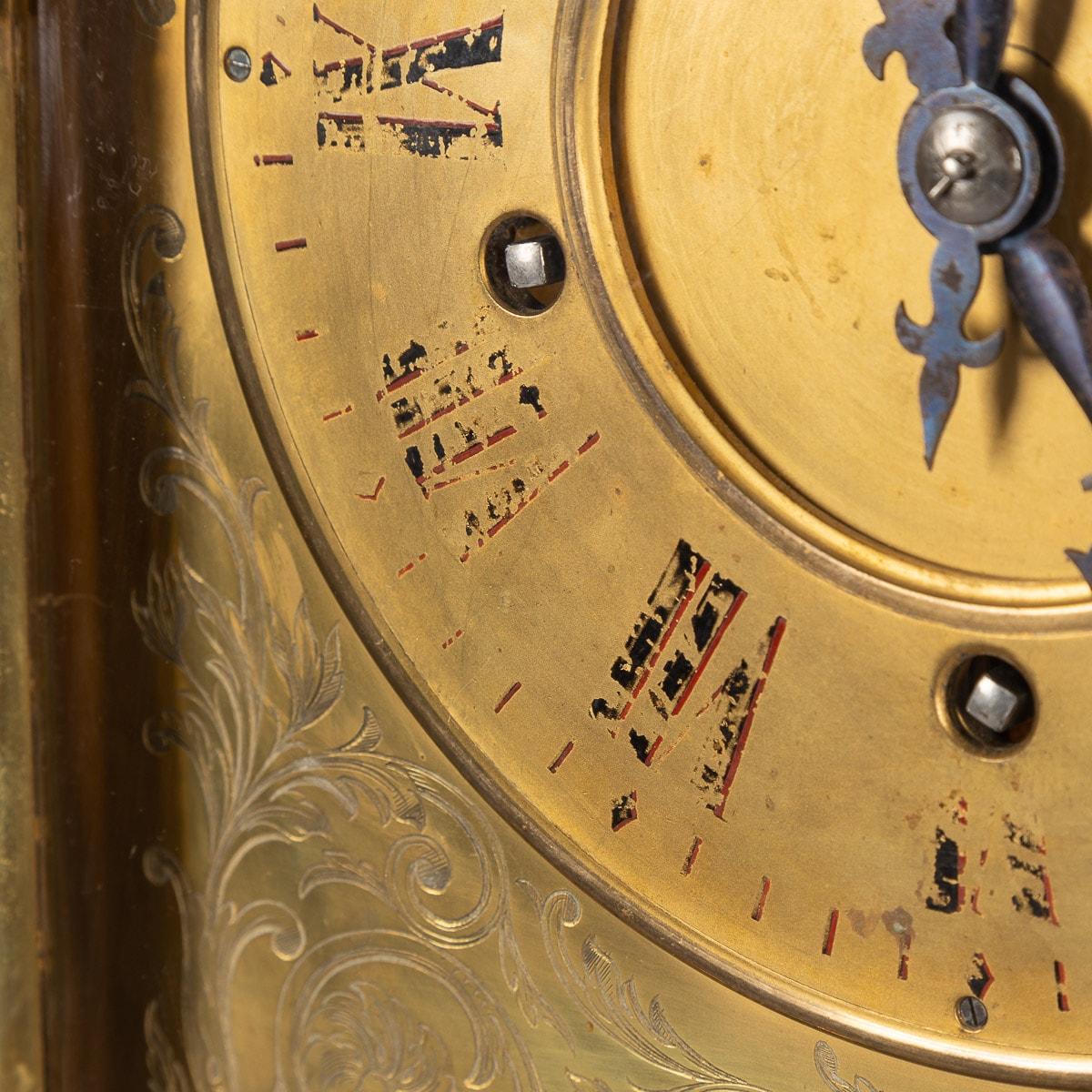 19th Century Victorian Gilt-Brass Monumental Mantel Clock, c.1870 5