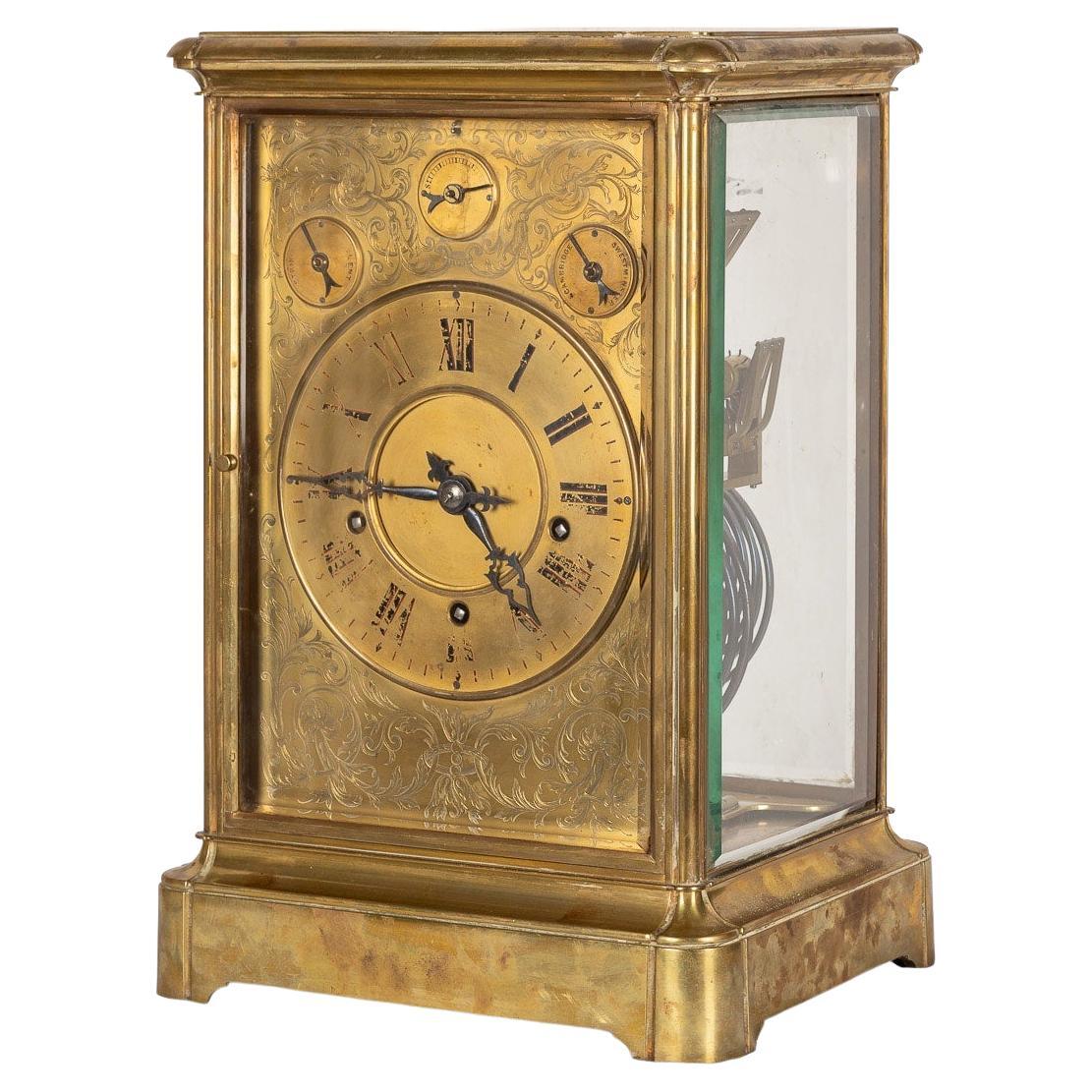 19th Century Victorian Gilt-Brass Monumental Mantel Clock, c.1870