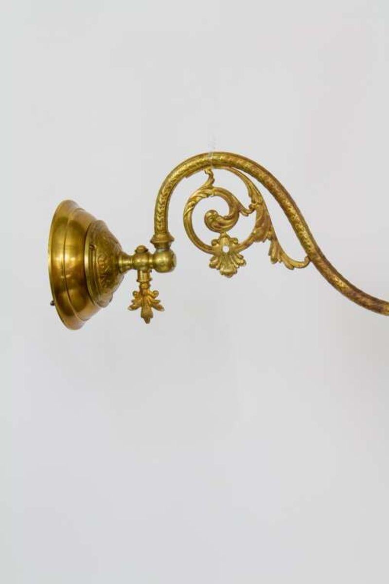 19th Century Victorian Gilt Brass Sconces, a Pair 5