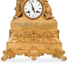19th Century Victorian Gilt Bronze Mantel Clock