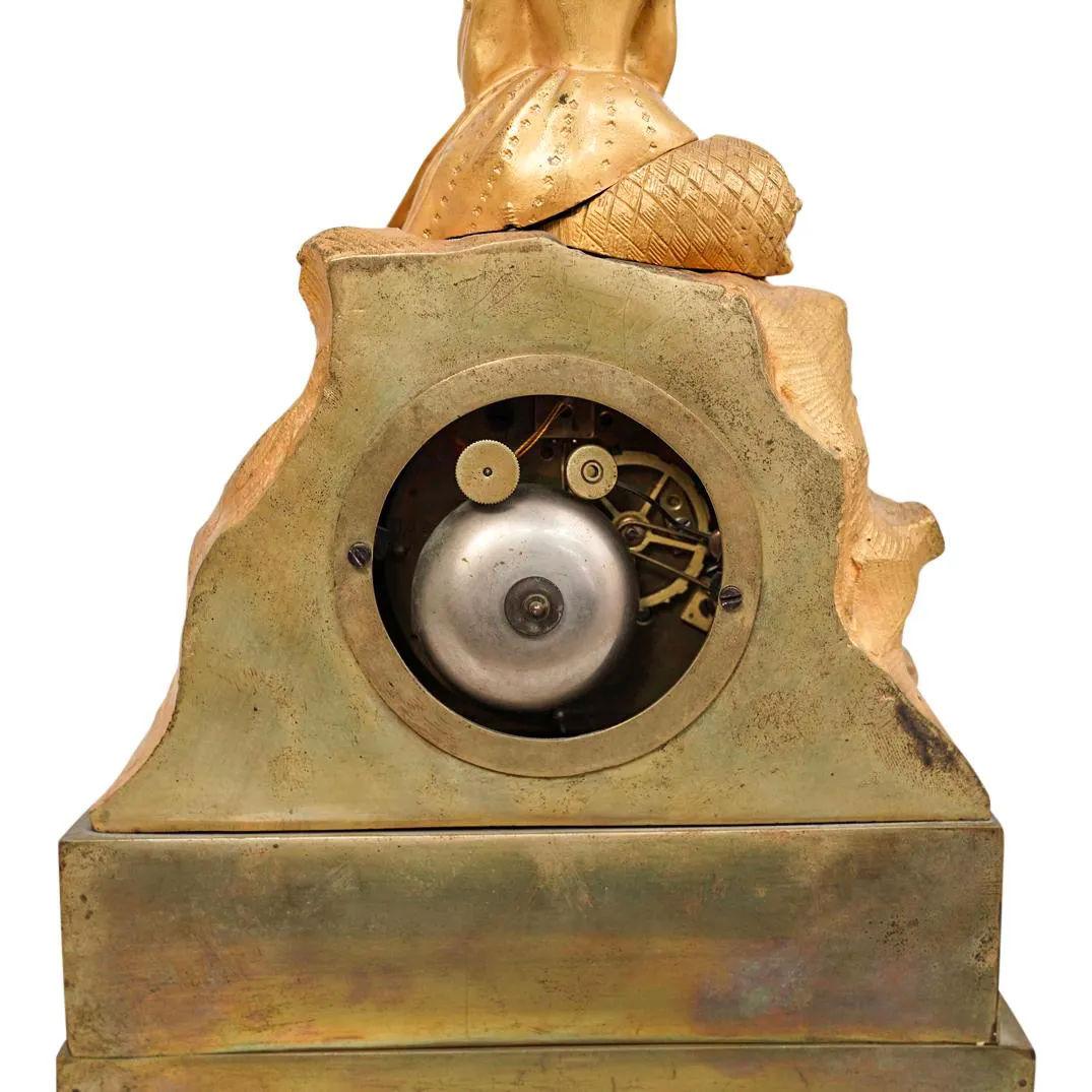 19th Century Victorian Gilt Bronze Mantel Clock For Sale 1