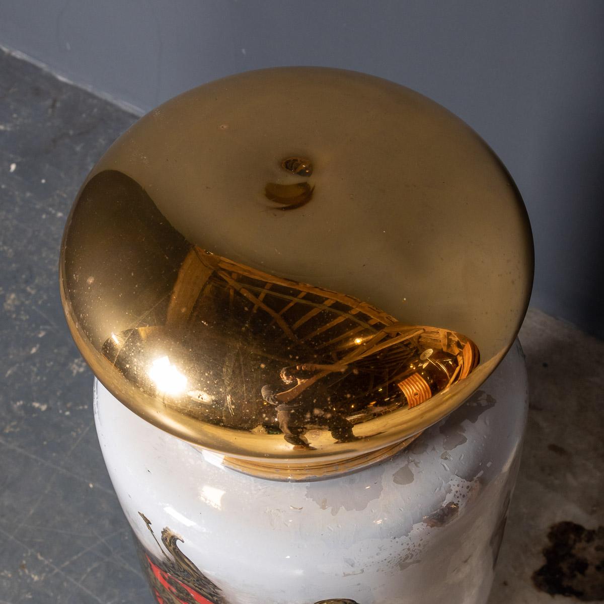 19th Century Victorian Glass & Hand Painted Pharmacy Jar, c.1880 9