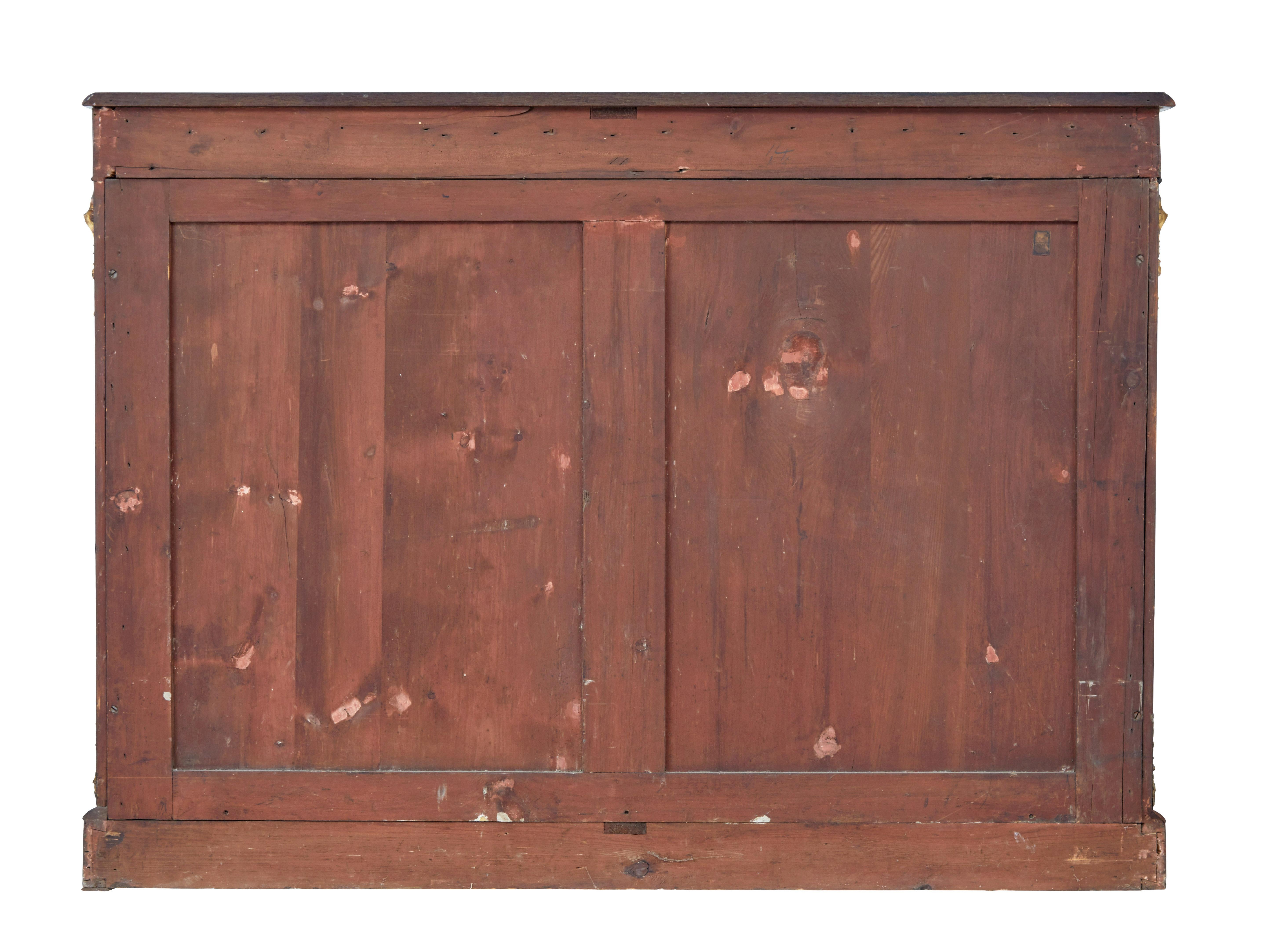 Hand-Crafted 19th century Victorian glazed walnut sideboard For Sale
