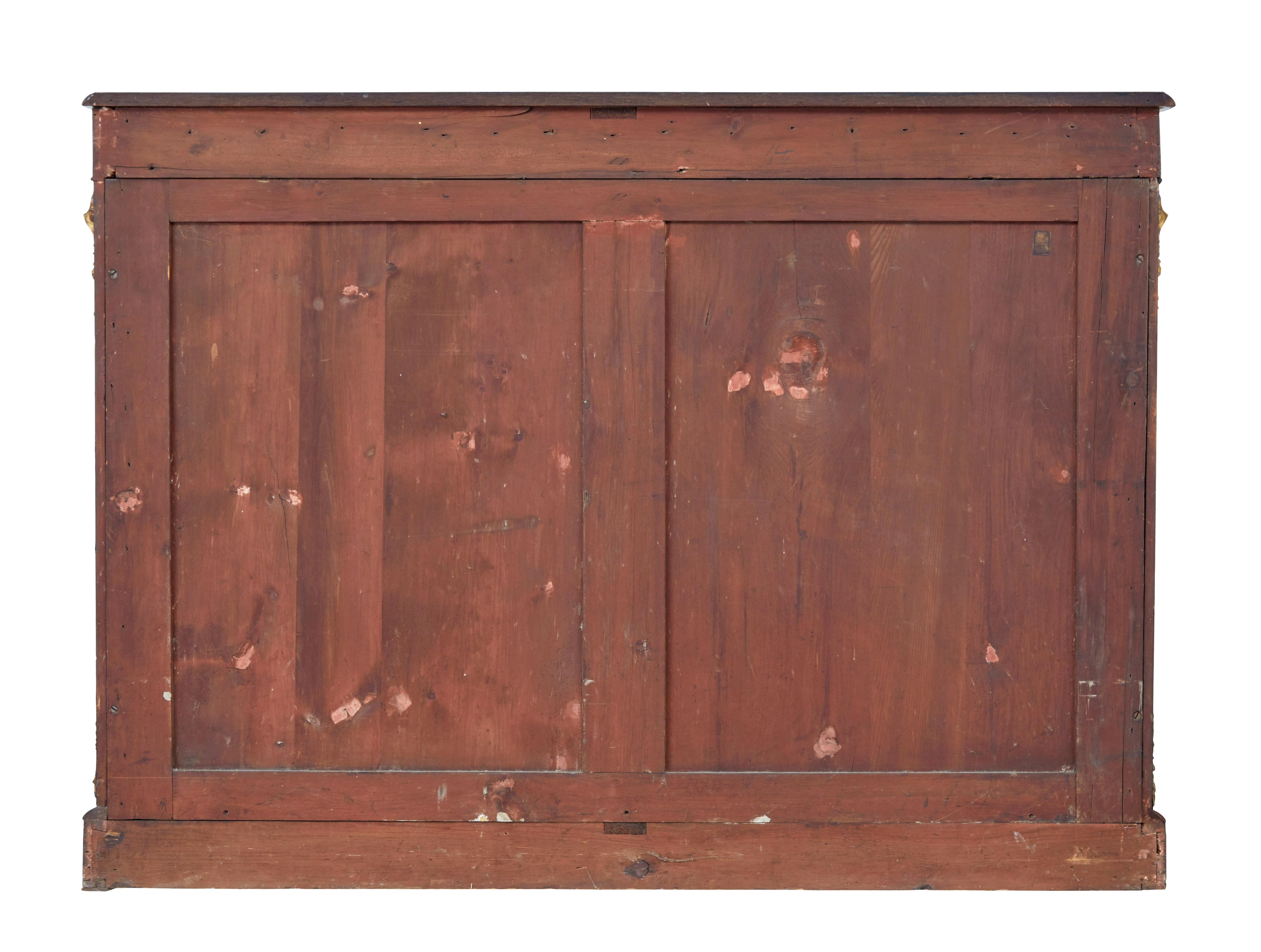 19th century Victorian glazed walnut sideboard In Good Condition For Sale In Debenham, Suffolk
