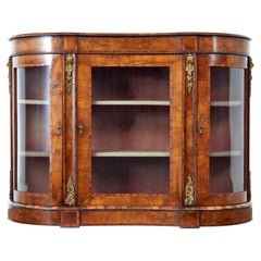 Antique 19th century Victorian glazed walnut sideboard