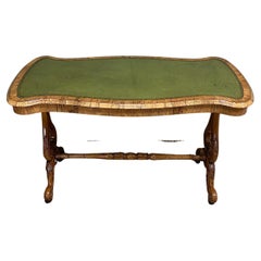 19th Century Victorian Golden Rosewood Antique Writing Table