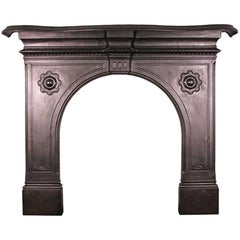 19th Century Victorian Gothic Cast Iron Fire Surround