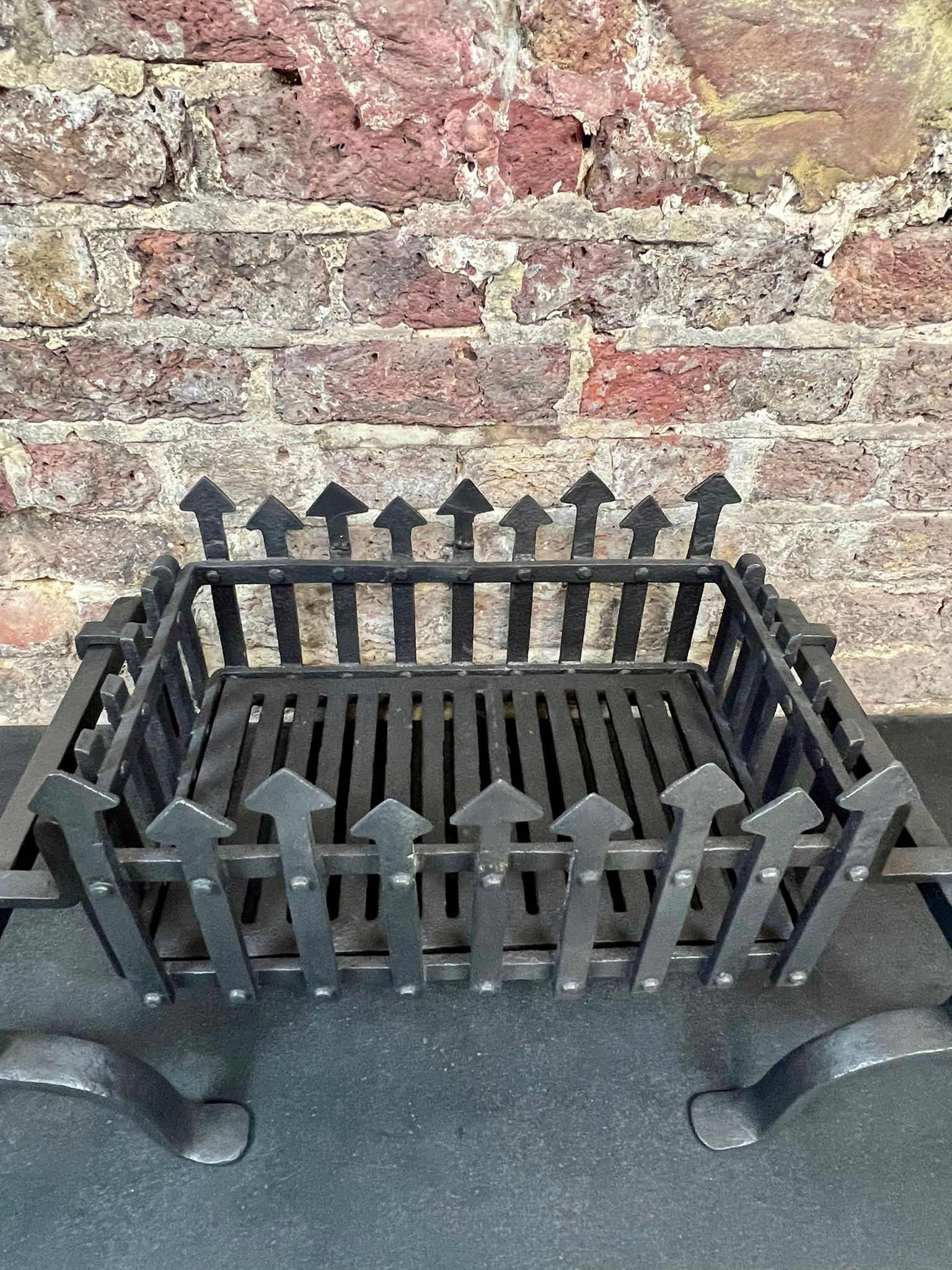 English 19th Century Victorian Gothic Fireplace Grate For Sale