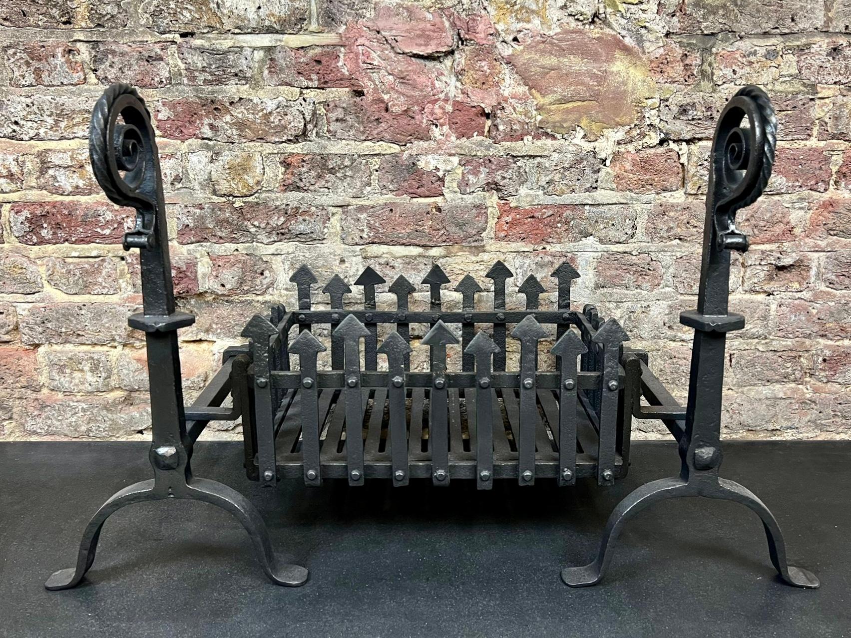 19th Century Victorian Gothic Fireplace Grate For Sale 3