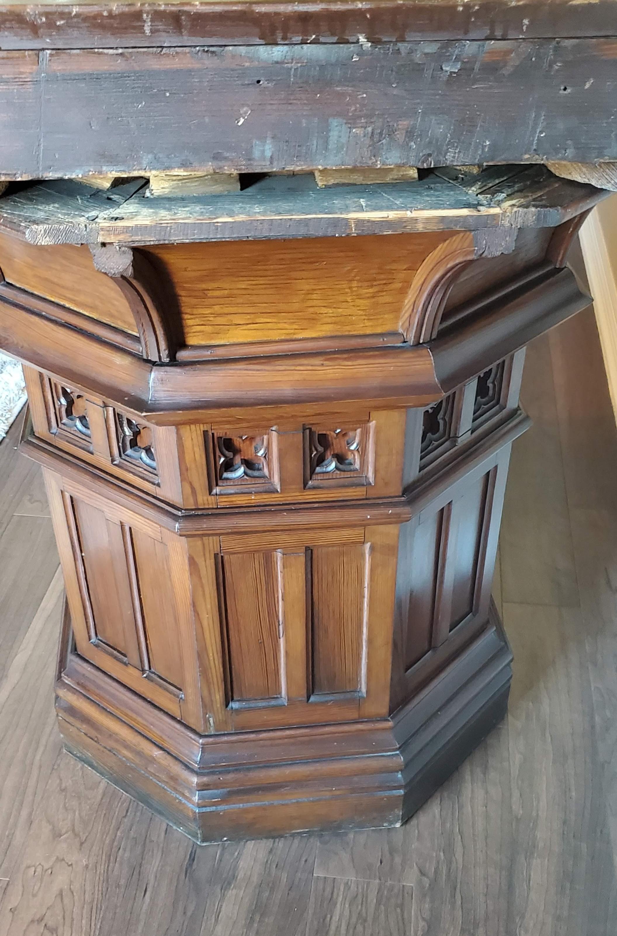 19th Century Victorian Gothic Revival Ecclesiastical Altar Table Attrib Pugin For Sale 13