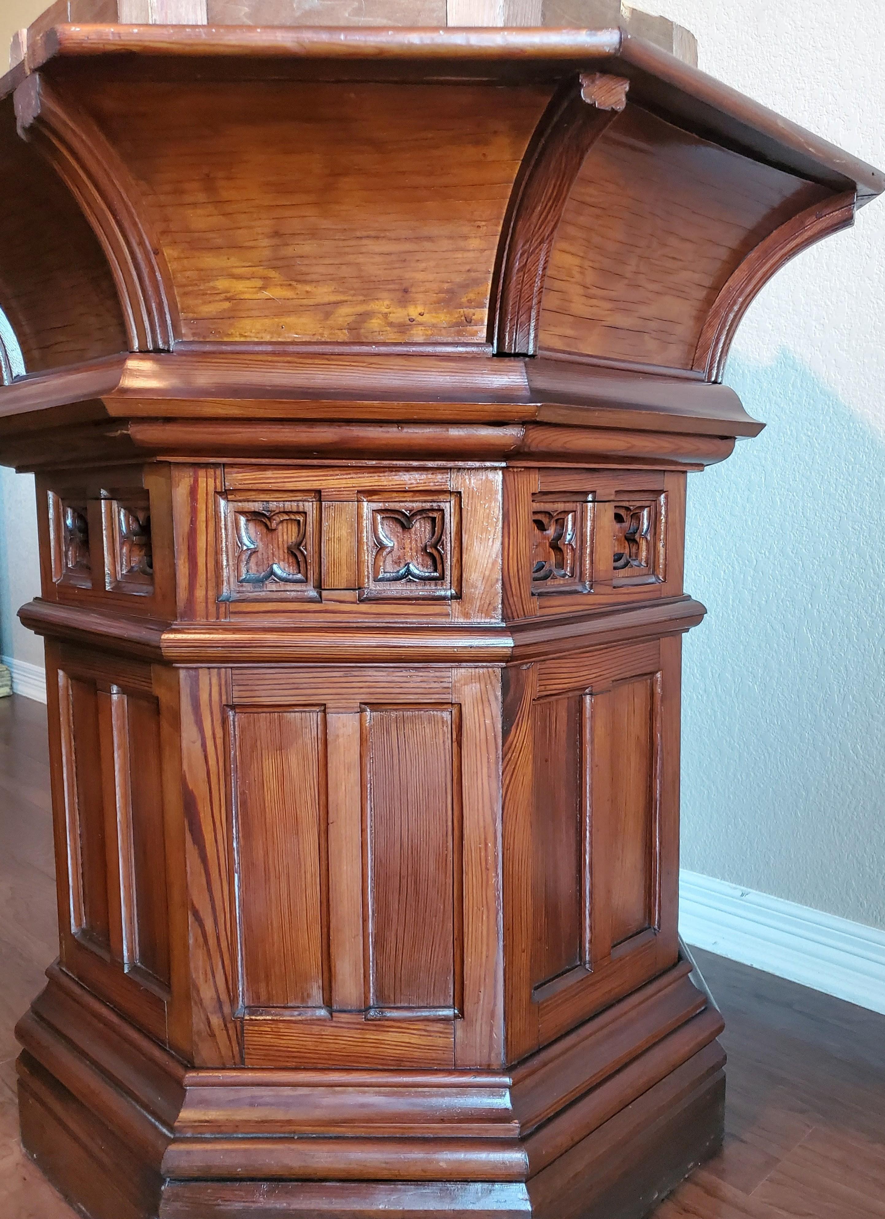 19th Century Victorian Gothic Revival Ecclesiastical Altar Table Attrib Pugin For Sale 6