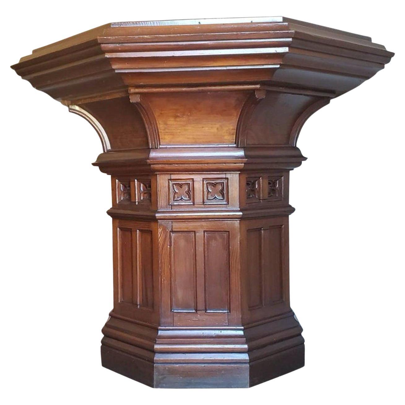 19th Century Victorian Gothic Revival Ecclesiastical Altar Table Attrib Pugin For Sale