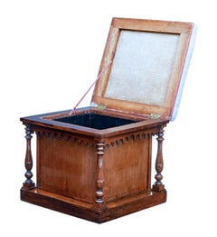 19th Century Victorian Gothic Revival Mahogany Stool