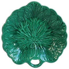 19th Century Victorian Green Platter Wedgwood