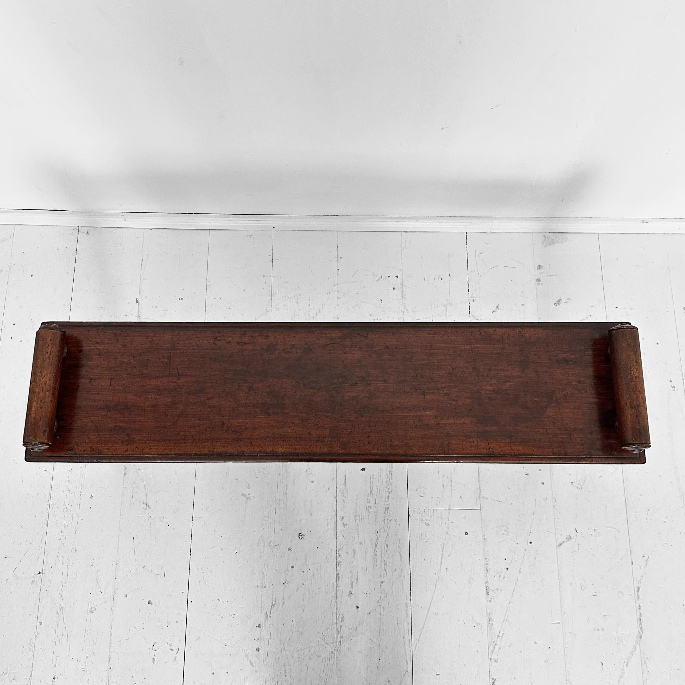 Panca da sala vittoriana del XIX secolo in legno rosso-marrone, Inghilterra, 1870 ca. in vendita 4