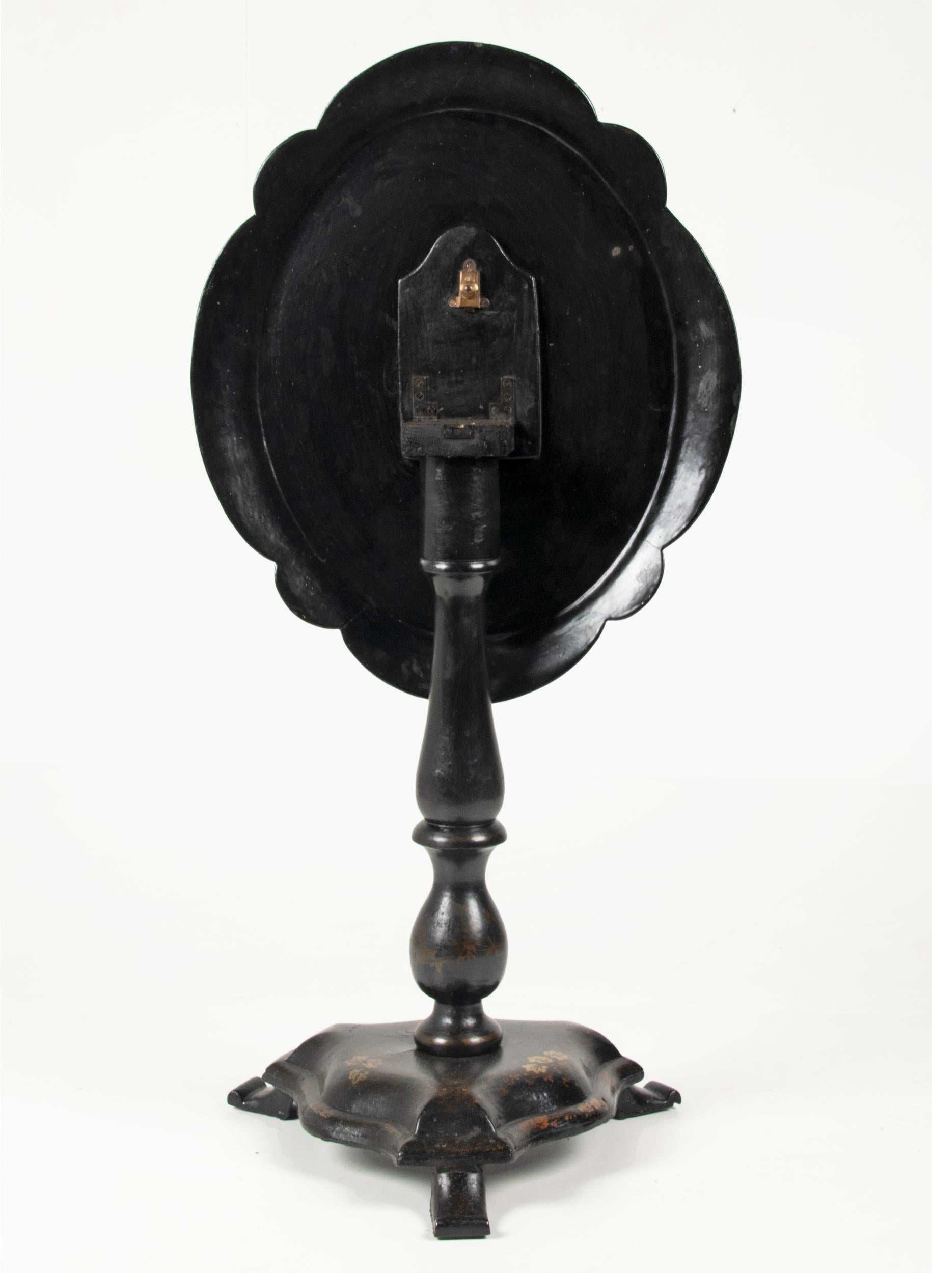 19th Century Victorian Hand Painted Tilt-Top Side Table 5