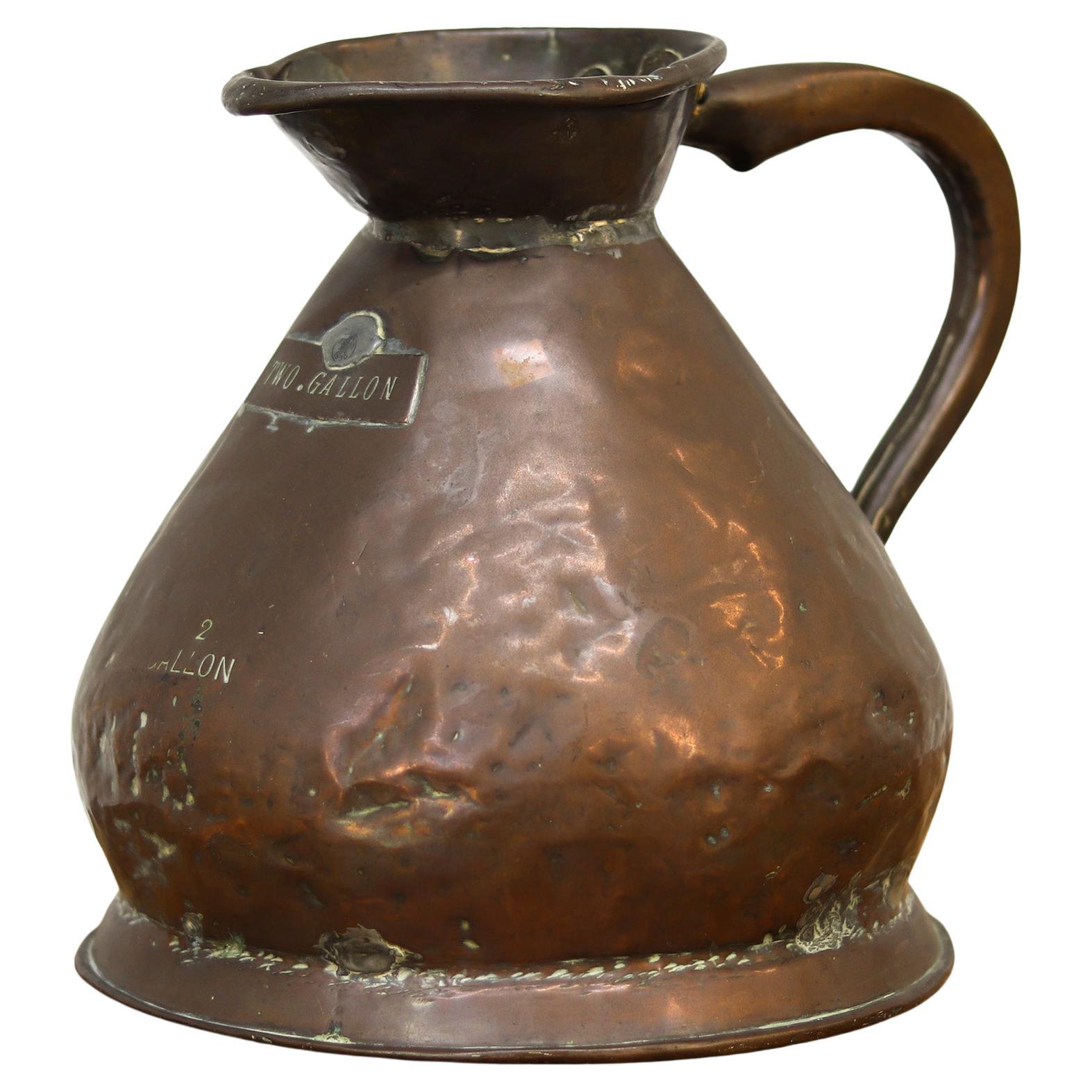 19th Century Victorian Haystack 2 Gallon Measure Jug - Weathered and Patinated
