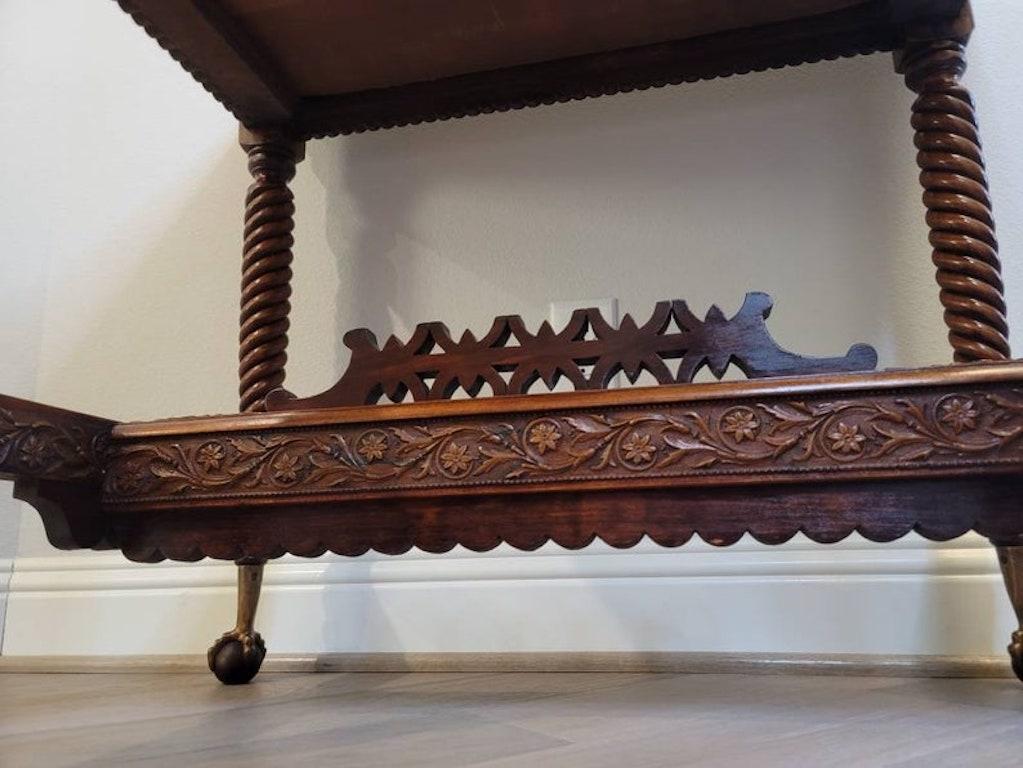 19th Century Victorian Highly Carved Parlor Table For Sale 2
