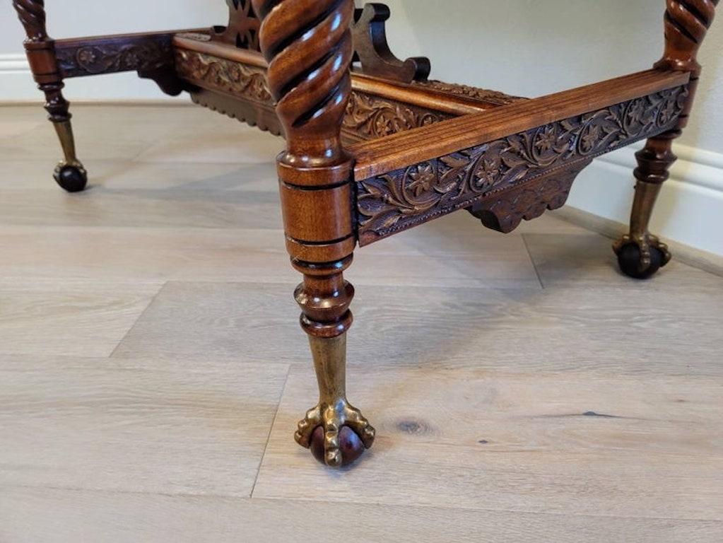 19th Century Victorian Highly Carved Parlor Table For Sale 3