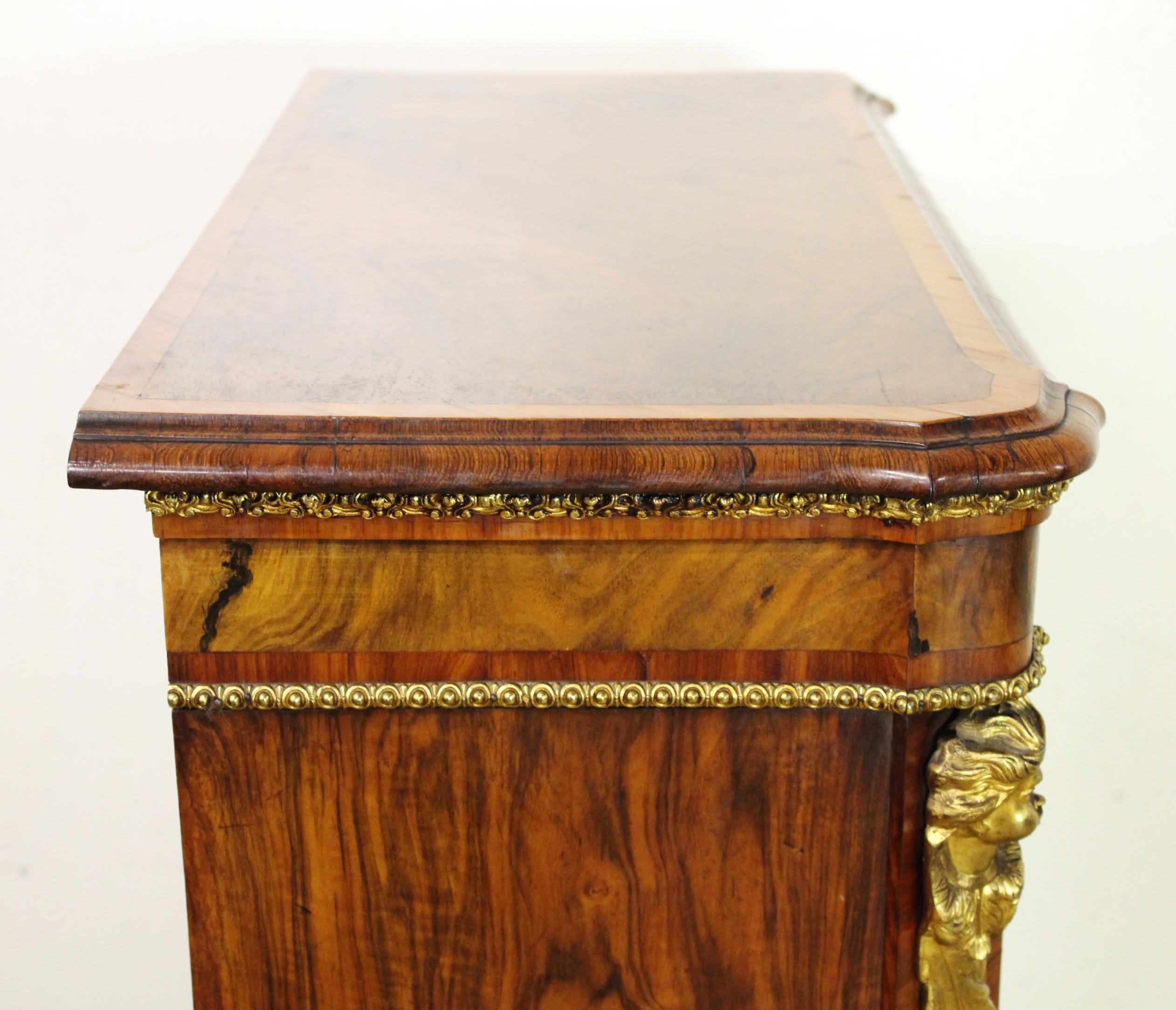 19th Century Victorian Inlaid Burr Walnut Pier Cabinet For Sale 13