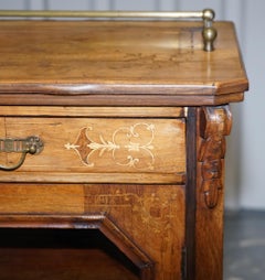 19TH CENTURY VICTORIAN INLAID WALNUT MARQUETRY PIER GLAZED MUSIC CABIiNET