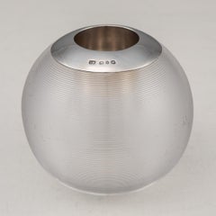 19th Century Victorian Large Silver-Mounted Glass Match Striker, c.1876