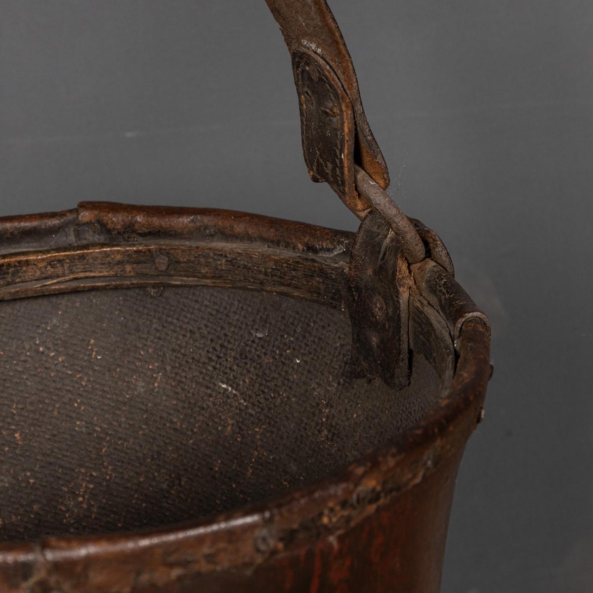19th Century Victorian Leather Bound Fire Bucket, c.1890 9