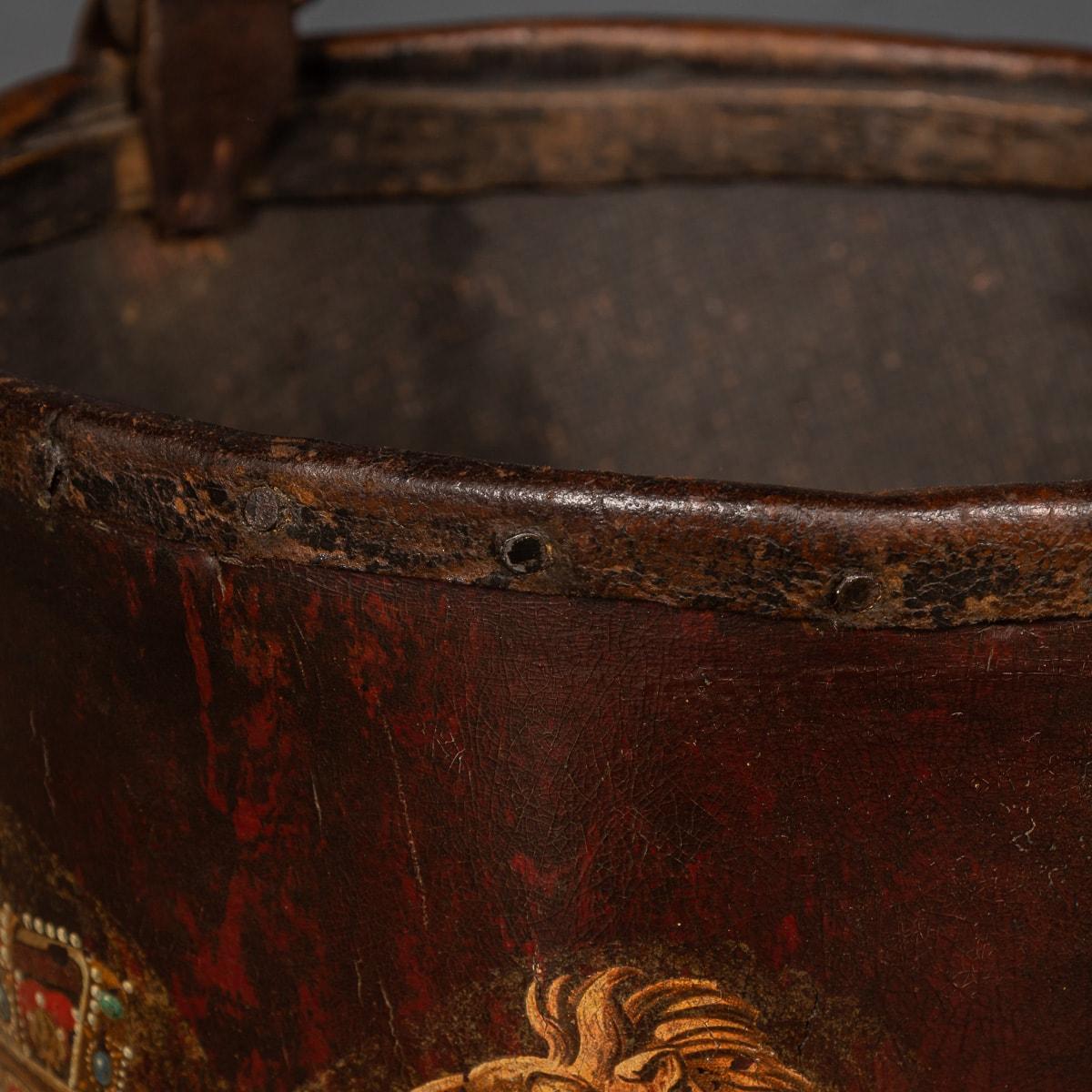 19th Century Victorian Leather Bound Fire Bucket, c.1890 10