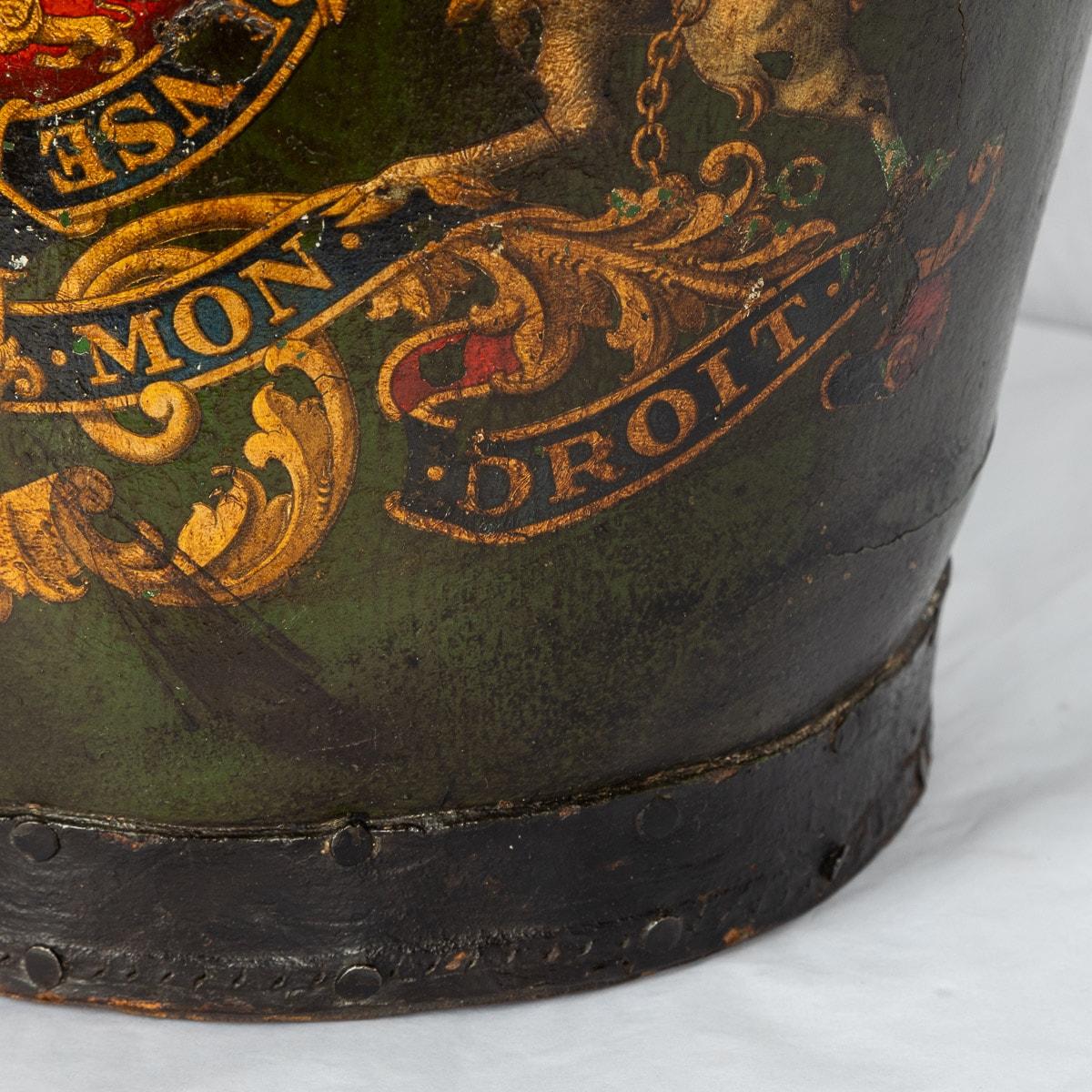 19th Century Victorian Leather Bound Fire Bucket, c.1890 For Sale 12