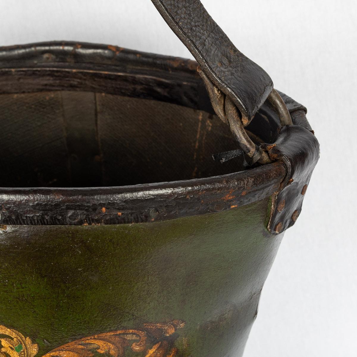 19th Century Victorian Leather Bound Fire Bucket, c.1890 For Sale 13