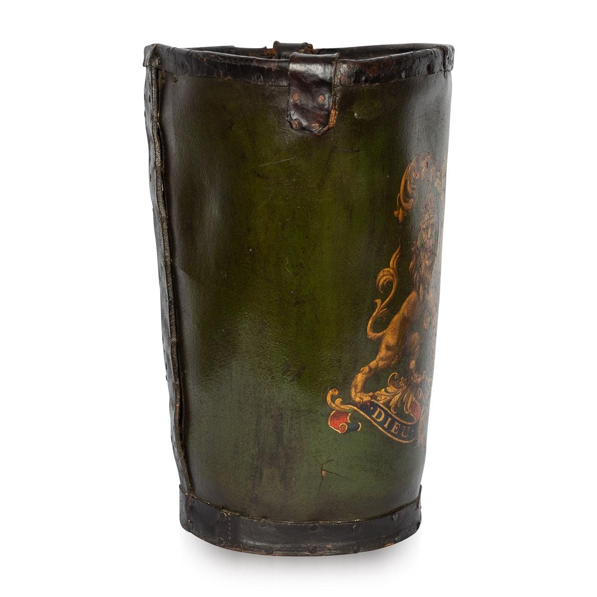 19th Century Victorian Leather Bound Fire Bucket, c.1890 For Sale 1