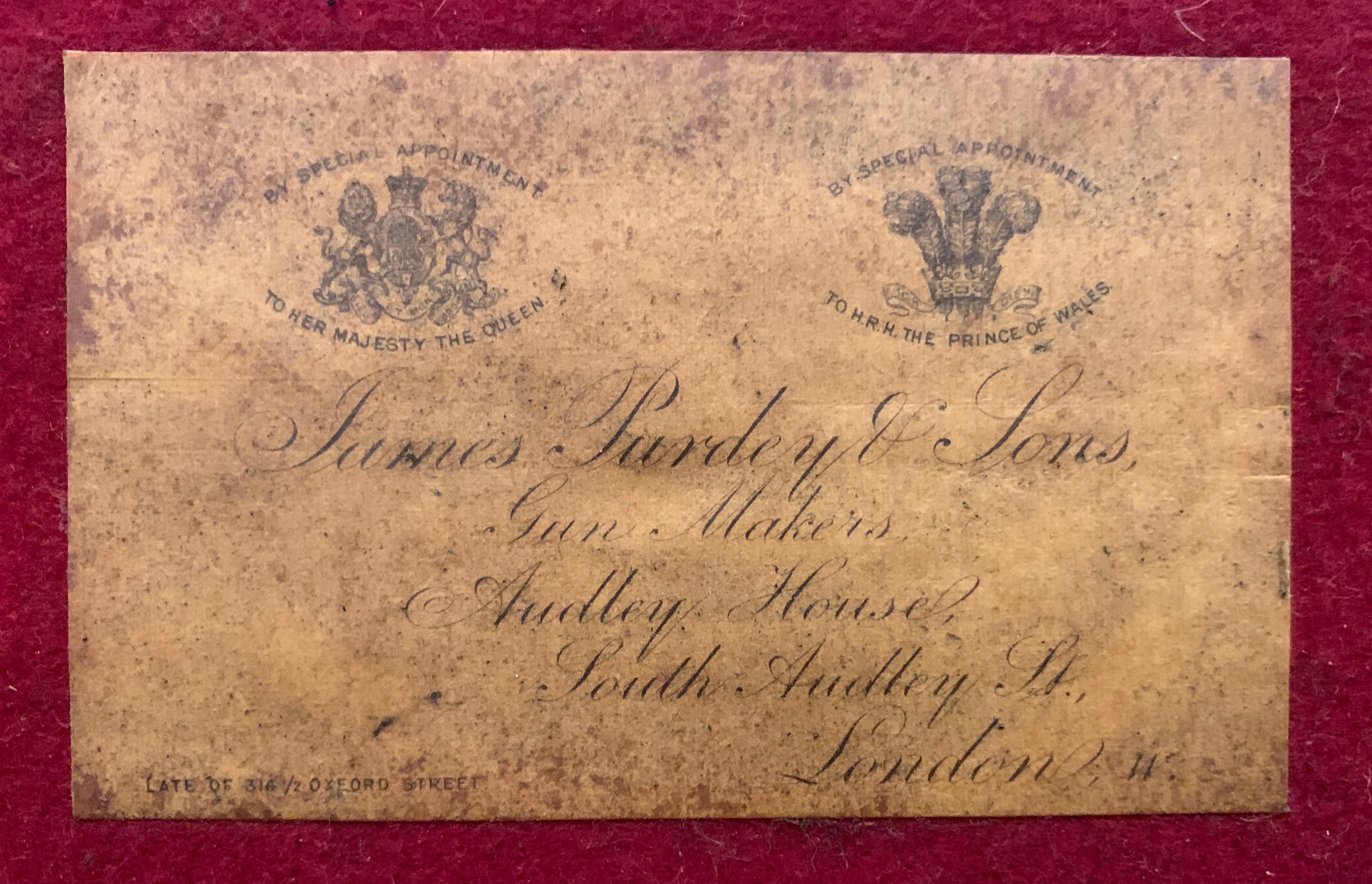 19th Century Victorian Leather over Oak Triple Shotgun Case James Purdey & Sons For Sale 2