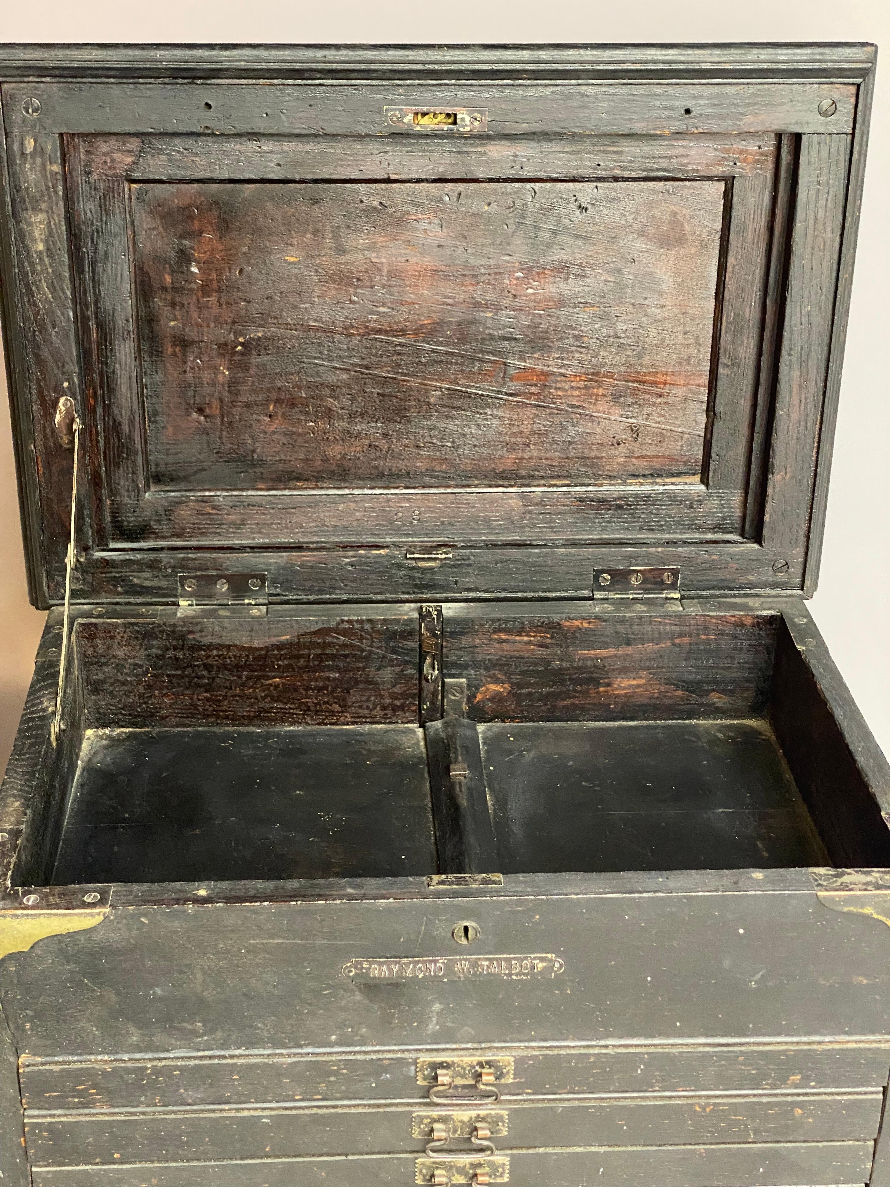 19th Century Victorian Machinist's Tool Box 4