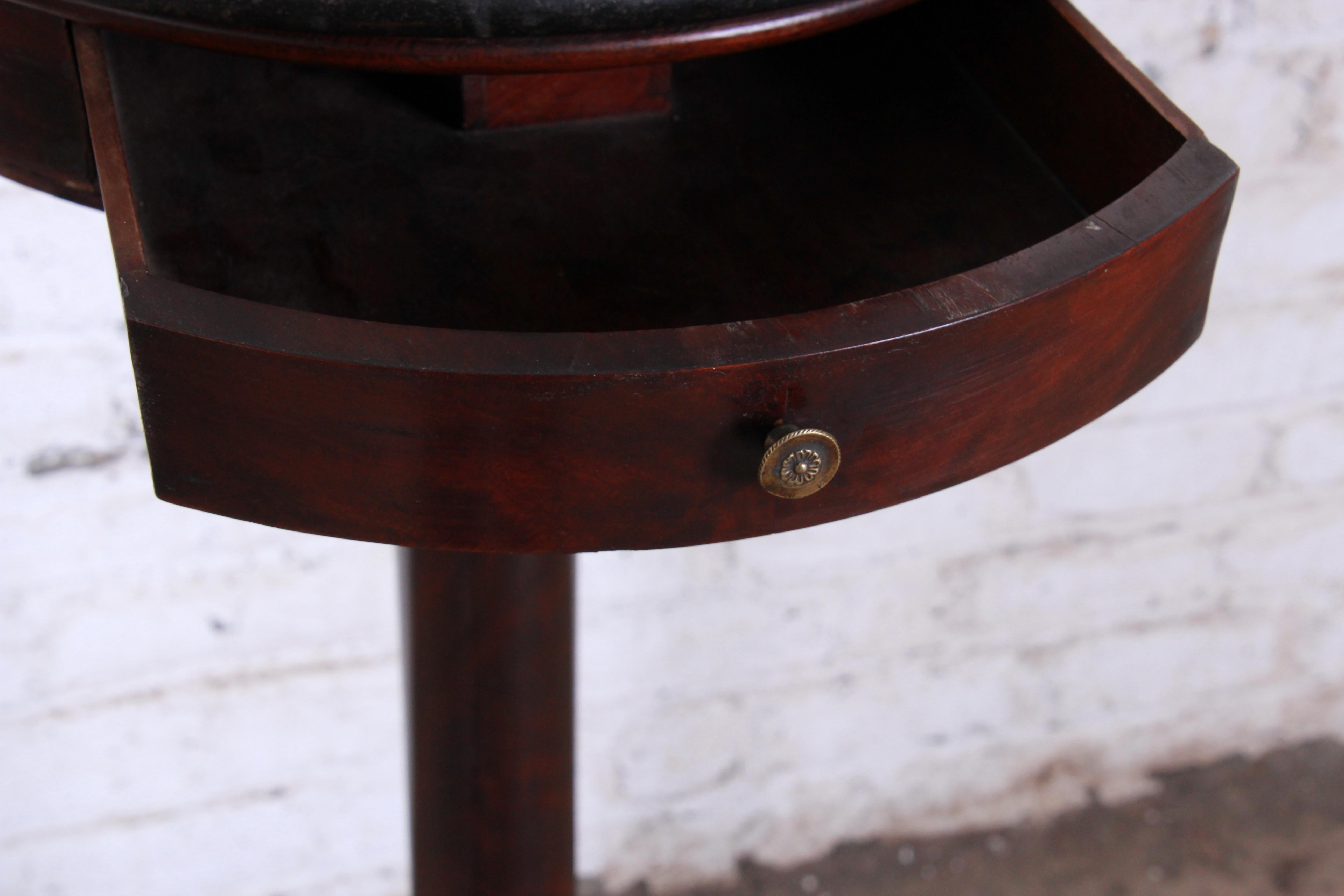 19th Century Victorian Mahogany and Marble Mirrored Shaving Stand 3