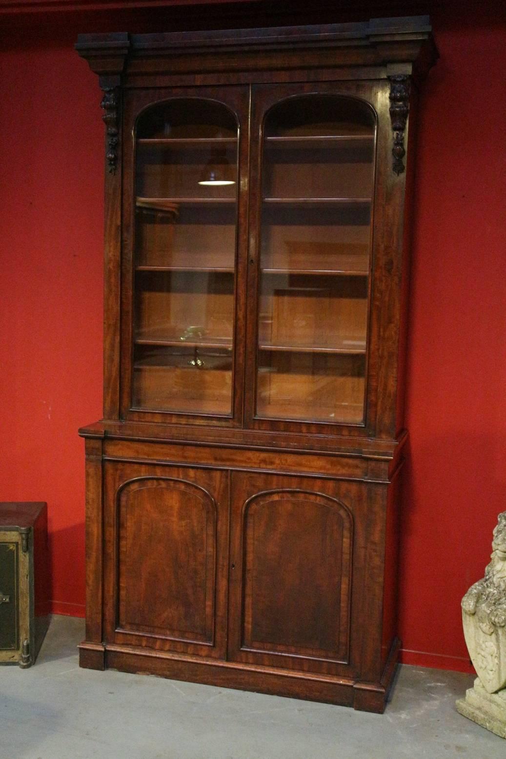 19th Century Victorian Mahogany Bookcase 2