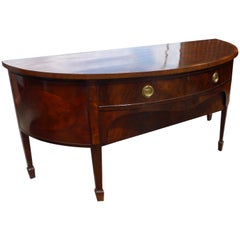 19th Century Victorian Mahogany Bow Front Sideboard