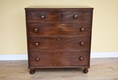 19th Century Victorian Mahogany Campaign Style Split Chest