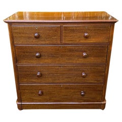 Antique 19th Century Victorian Mahogany Chest Of Drawers