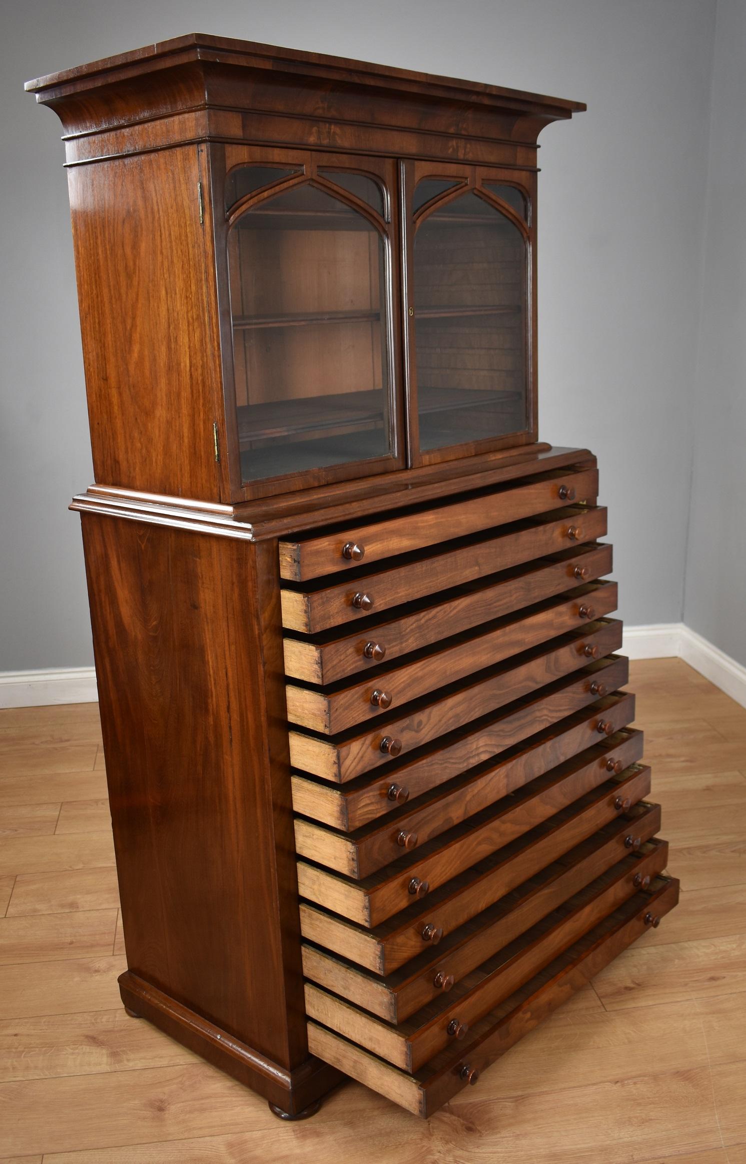 19th Century Victorian Mahogany Collectors Cabinet 2