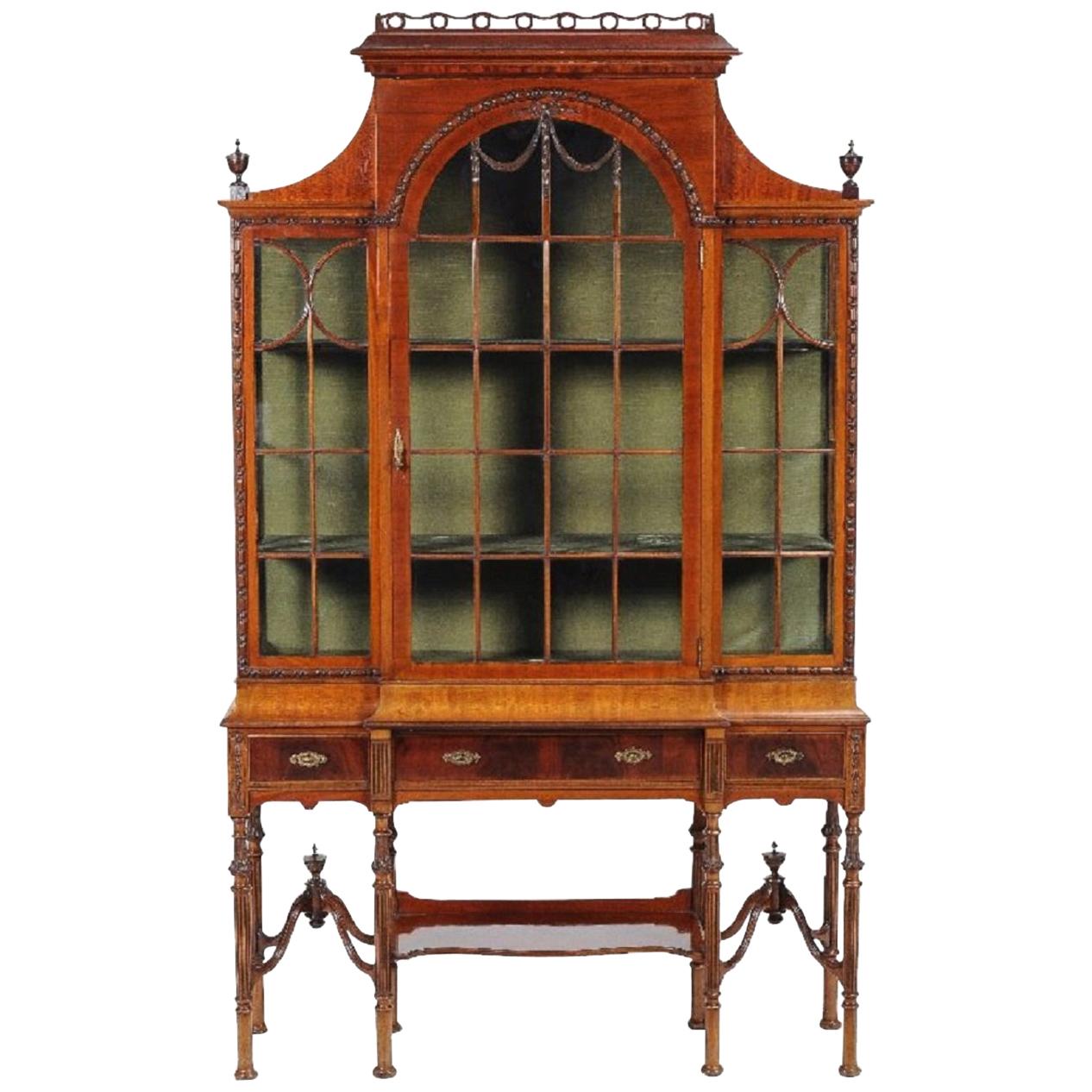 19th Century Victorian Mahogany Display Cabinet