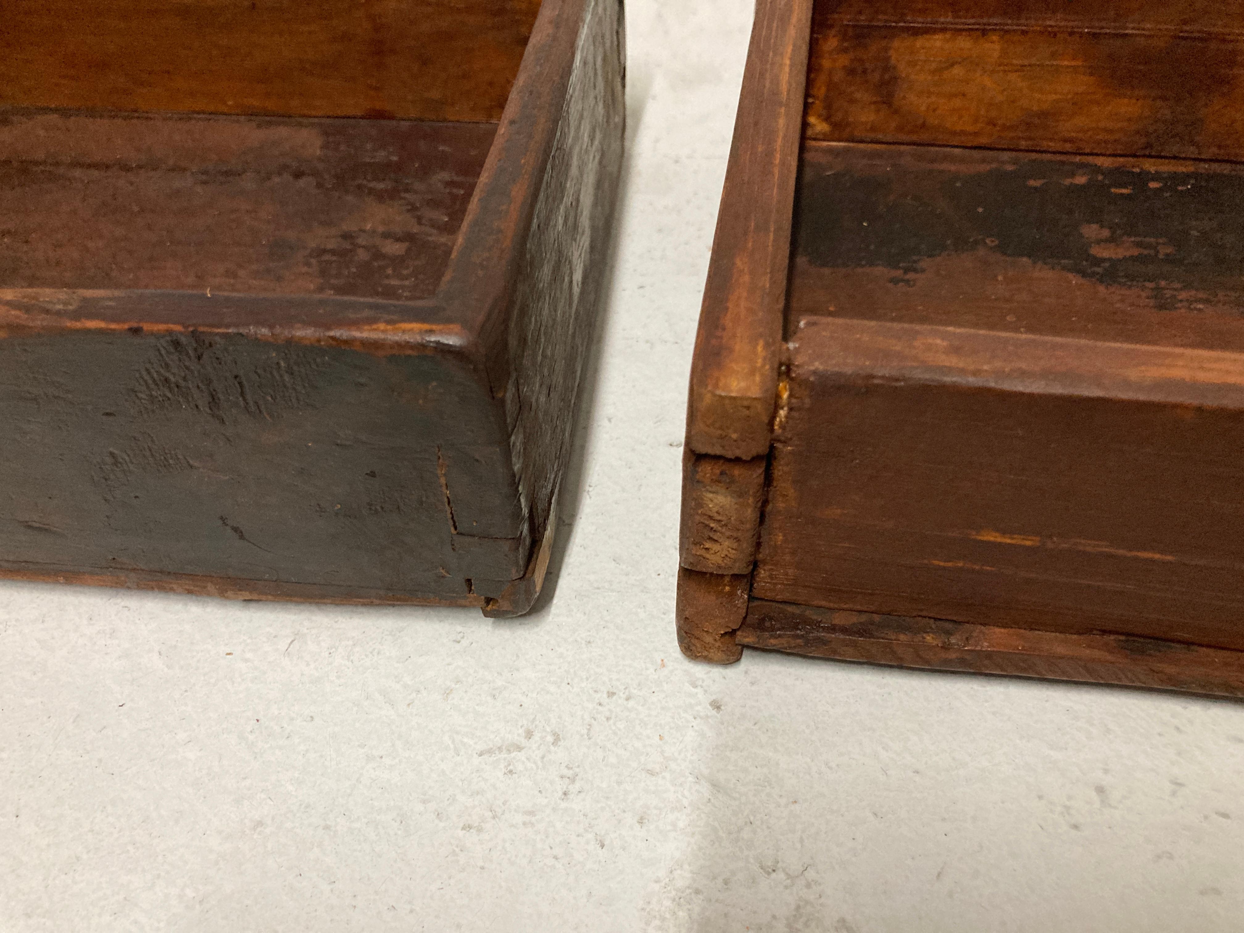 19th Century Victorian Wood Dressing Table Mirror with Jewelry Chest For Sale 4