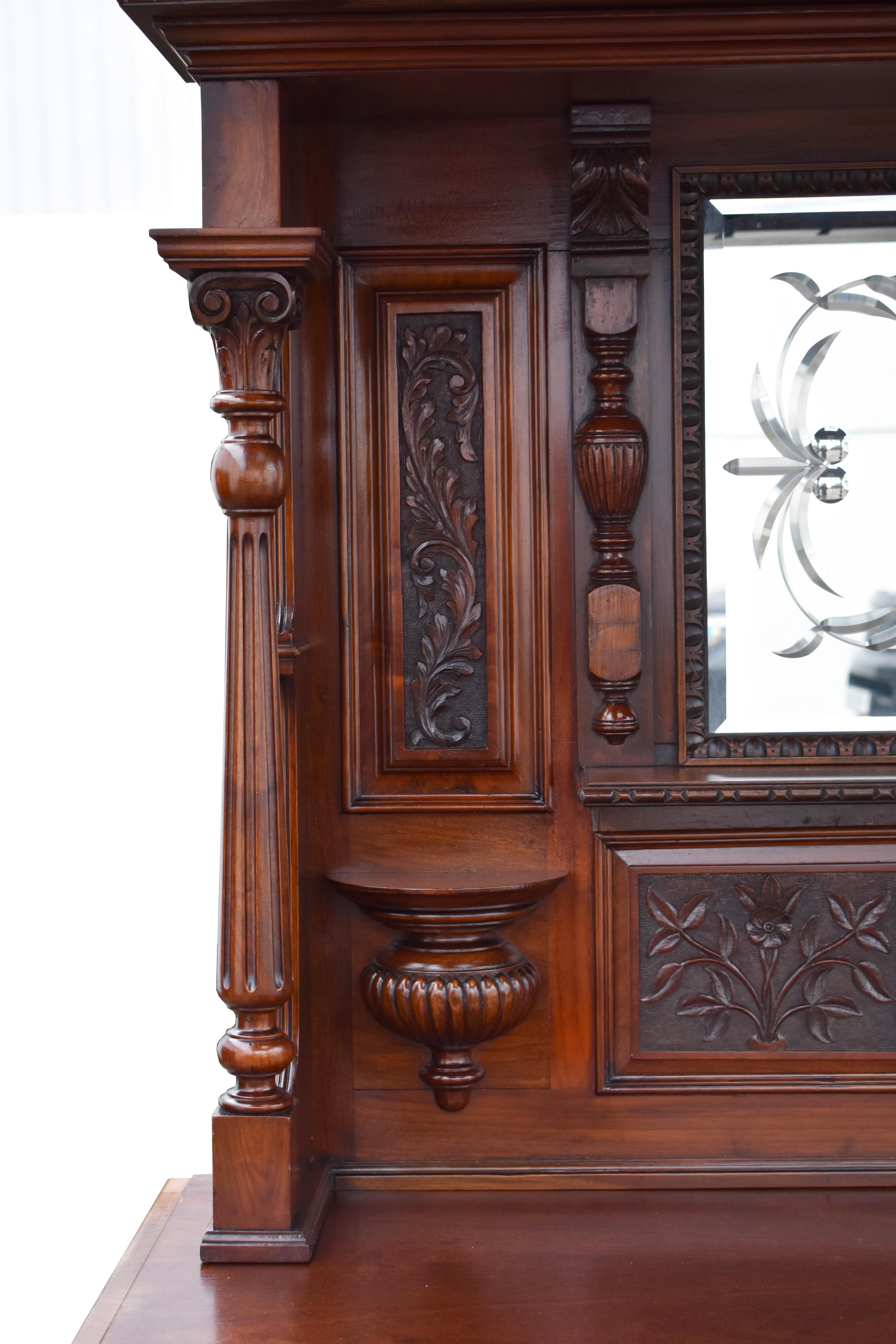 19th Century Victorian Mahogany Front and Back Bar For Sale 2