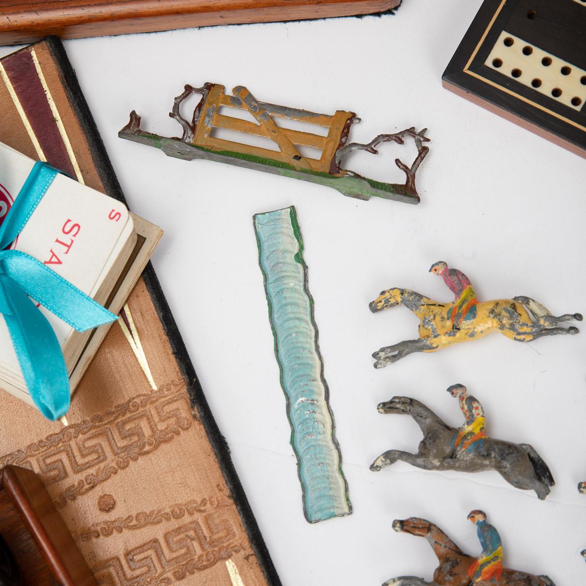 19th Century Victorian Mahogany Games Compendium, Cards & Board Games c.1890 6