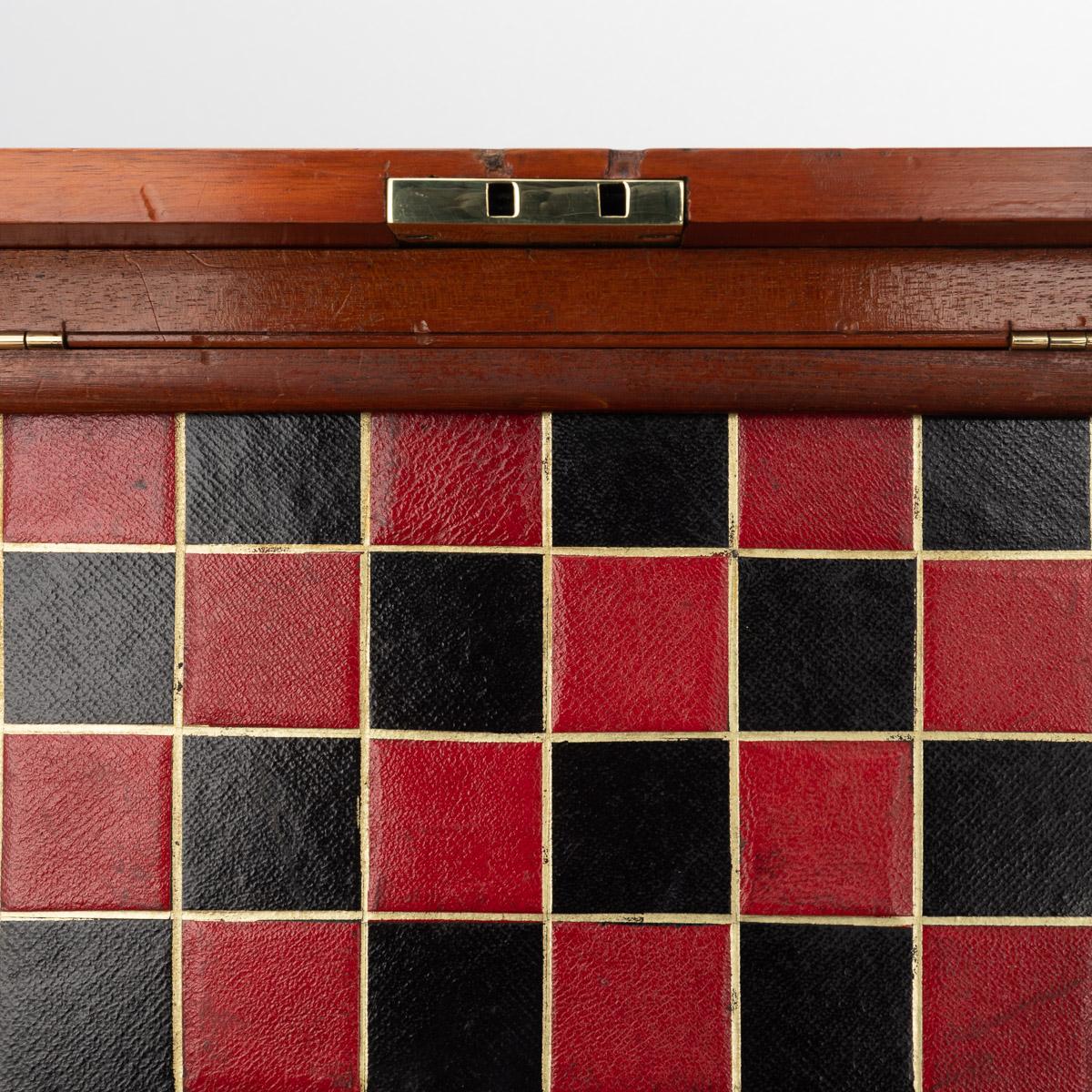 19th Century Victorian Mahogany Games Compendium, Cards & Board Games c.1890 9