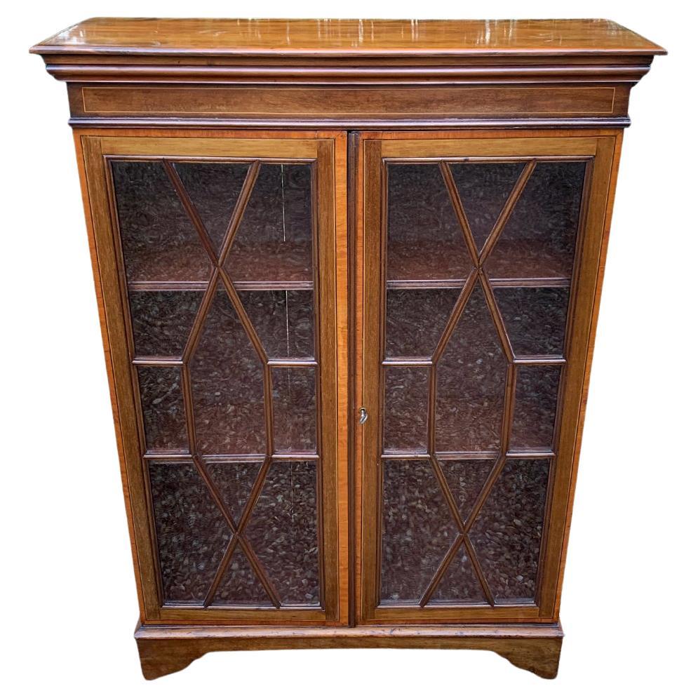 19th Century Victorian Mahogany Glazed Bookcase