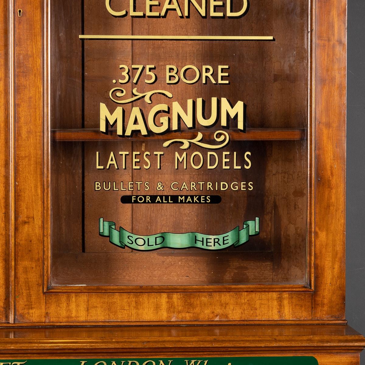 19th Century Victorian Mahogany Gun Shop Display Cabinet, c.1890 12