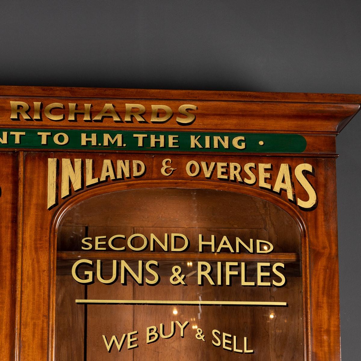19th Century Victorian Mahogany Gun Shop Display Cabinet, c.1890 1