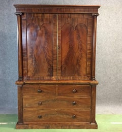 19th Century Victorian Mahogany Linen Presses